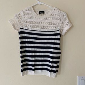 Kookai Striped Blue & White Top